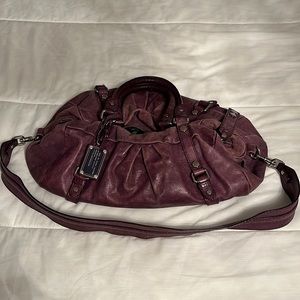 Marc by Marc Jacobs vintage purple distressed leather hobo bag